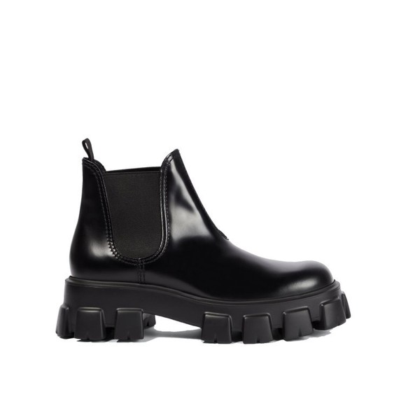 Prada Monolith Leather Ankle Boots - NWT - Picture 1 of 3